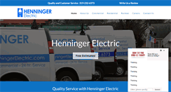 Desktop Screenshot of henningerelectric.com