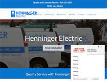 Tablet Screenshot of henningerelectric.com